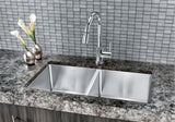 Quatrus R15 32-in 50/50 Double Bowl Undermount Stainless Steel Kitchen Sink P4I3 - product image 3
