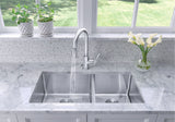 Quatrus R15 33-in 60/40 Double Bowl Undermount Stainless Steel Kitchen Sink X4N1 - product image 3