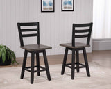 Aaron Oak/Dark Grey Swivel Counter/Bar Stool with Back Rest, 2-pc K6Y8 - product image 6