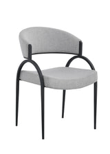 Alara Cream/Black Fabric Upholstered Dining Chair, 2-pc N7K8 - product image 1