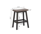 Arnold Oak/Dark Grey Counter/Bar Stool with Back Rest, 2-pc F9B1 - product image 3