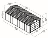 by Palram Yukon 2-Door Car Garage/Utility Storage Shed Kit, Dark Grey, 11x21-ft S3I3 - product image 5