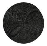 Braided Round Placemats, Black, 15-in Diameter, 4-pk I5X9 - product image 2