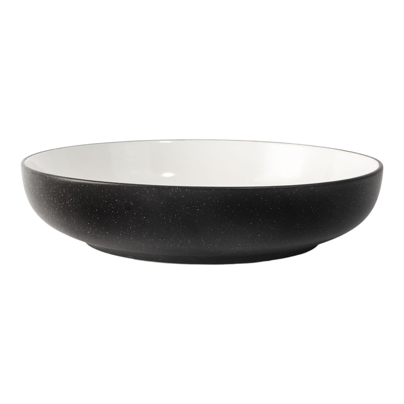 Catalone Stoneware 2-Tone Serving Bowl, Black/White N6Q9