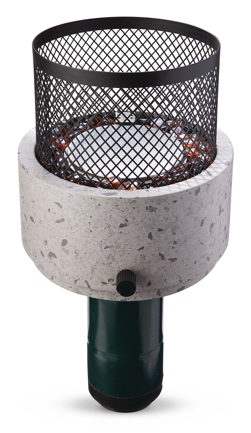 Cinder Round Outdoor Tabletop Gas Fire Pit, 11,000 BTU Z9O1