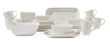 Cornerbrook Square Stoneware Dinnerware Set with Serveware, Serves 8, 34-pc, Warm White Z9J6 - product image 1