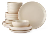 Edenhill Farmhouse Bistro Stoneware Dinnerware Set, Serves 4, 16-pc, Cream T4P4 - product image 1