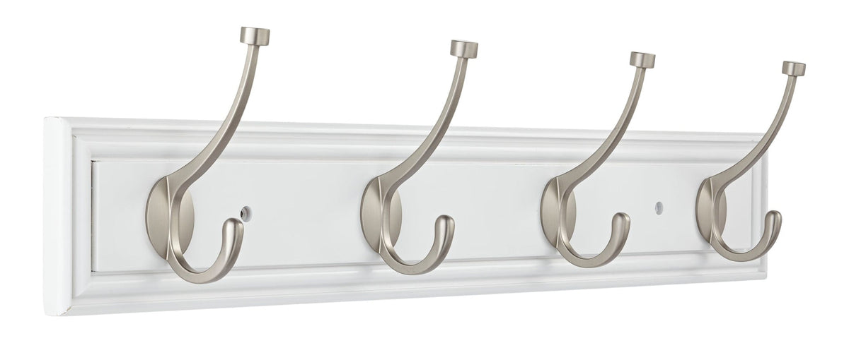 Galena Stainless Steel 4-Hook Pill Top Rail, White/Silver, 27-in Z3R1 - product image 1