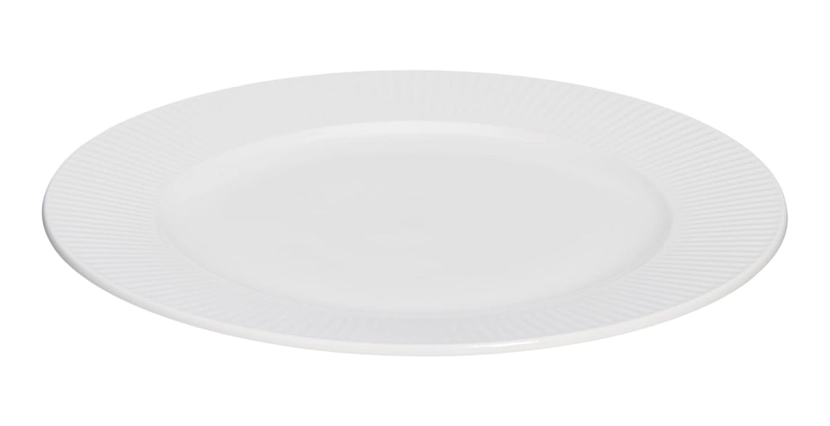 Highbury Ribbed New Bone Dinner Plate, 1-pc, White J9O0 - product image 1