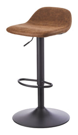 Luis Adjustable Height Gas Lift Swivel Bar Stool, Brown J8Y7 - product image 1