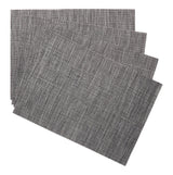 Lurex Rectangle Textilene Woven Placemat, Gunmetal, 13-in x 18-in, 4-pk B9C3 - product image 1