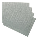 Lurex Rectangle Textilene Woven Placemat, Sage, 13-in x 18-in, 4-pk N2F1 - product image 1
