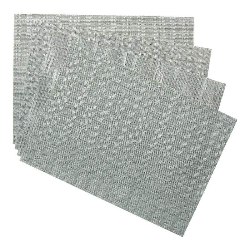Lurex Rectangle Textilene Woven Placemat, Sage, 13-in x 18-in, 4-pk N2F1