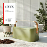Metal Gardening Storage Container, Iron, Green X3K5 - product image 3