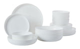 Opal Tempered Glass Modern Coupe Dinnerware Set, Serves 4, 16-pc O2N4 - product image 1