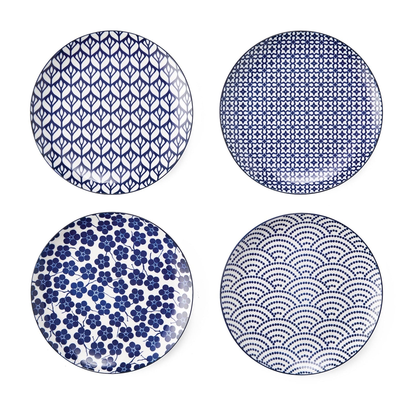 Patterned Porcelain Side Plates Serveware Set, 4-pk W1Q9 - product image 1