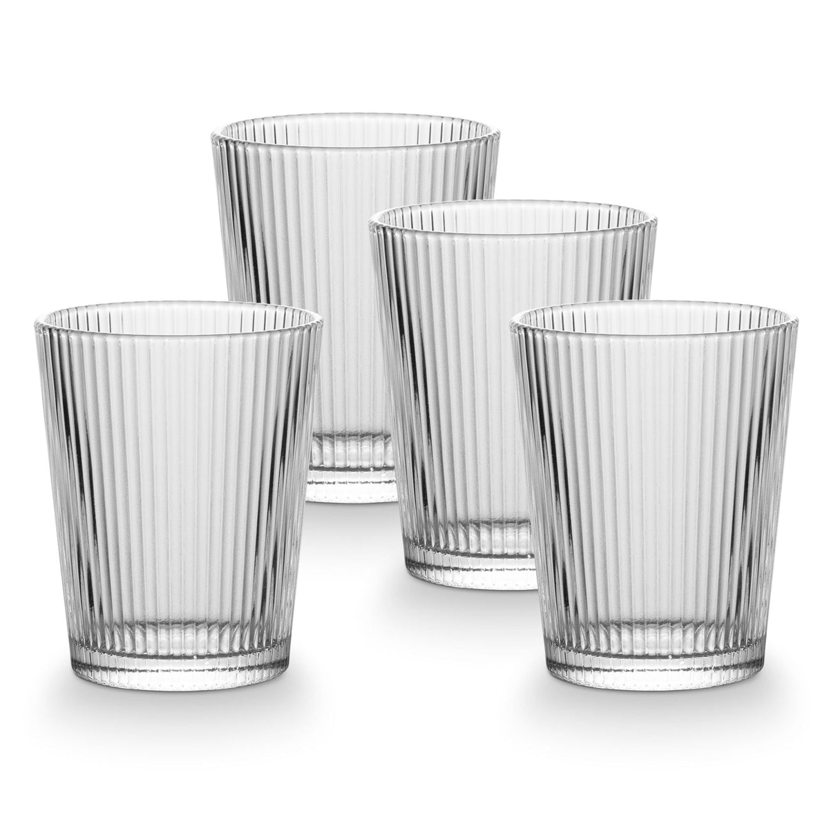 Ribbed DOF Dinner Glass Set, Lead-free, 4-pc N4R8 - product image 1