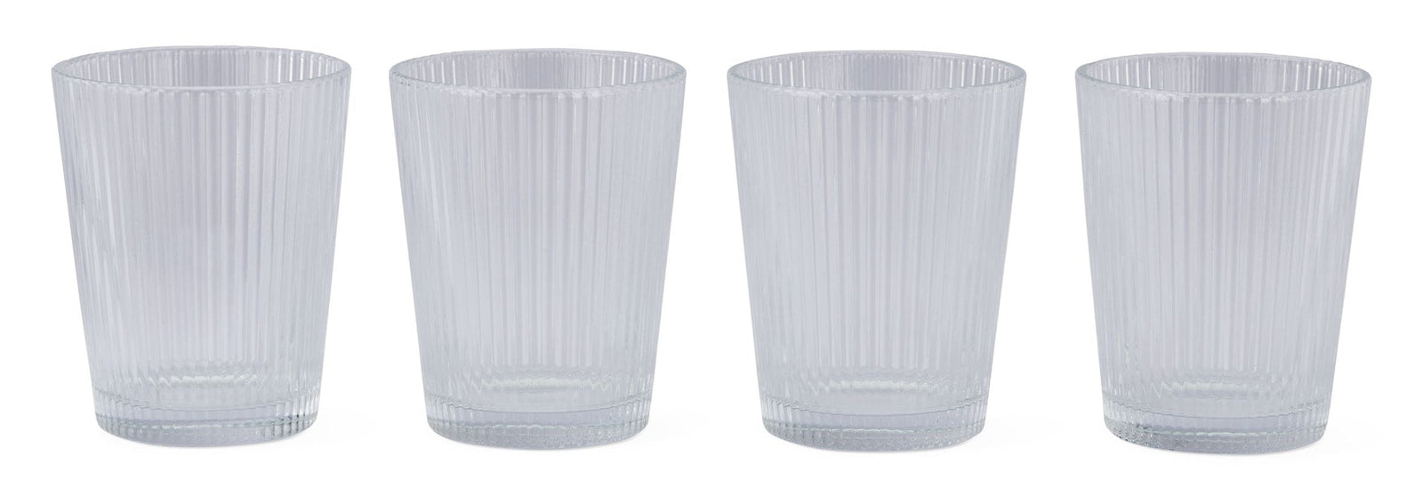 Ribbed DOF Dinner Glass Set, Lead-free, 4-pc N4R8 - product image 3