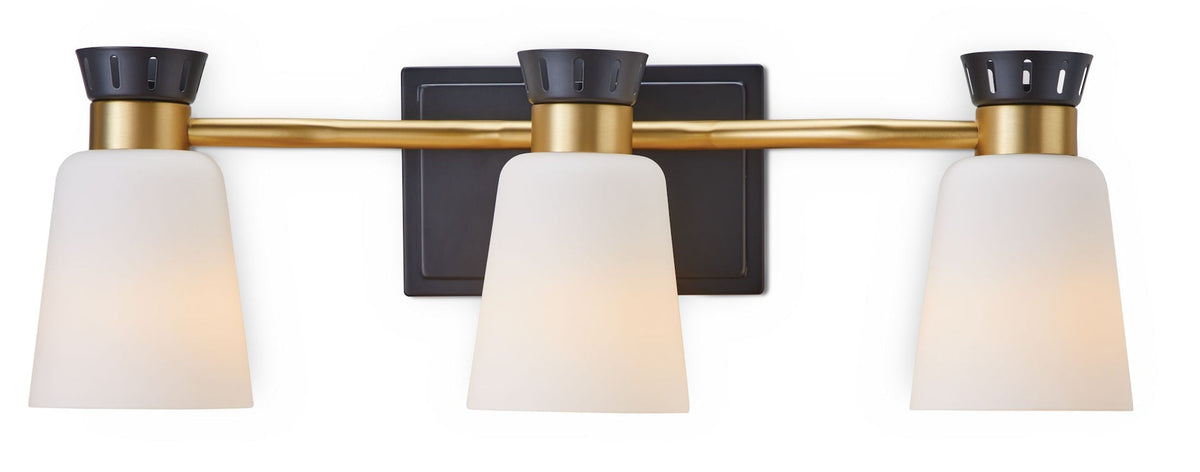 Springwater 3-Light Vanity with Opal Glass, Black D1C0 - product image 1