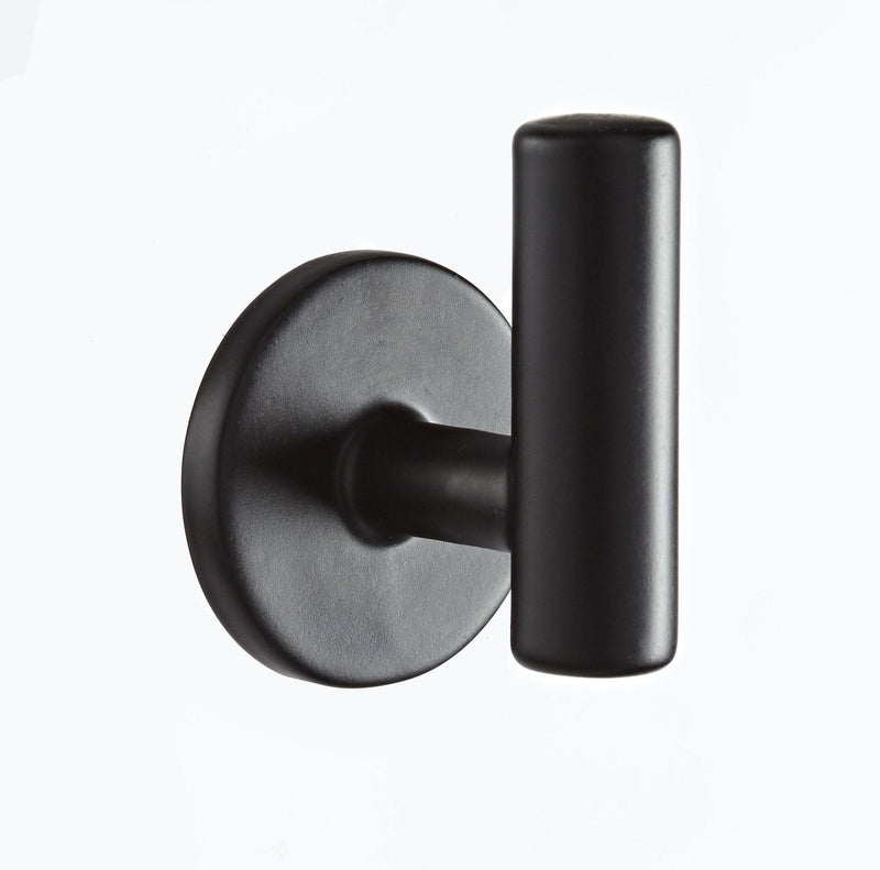 Stainless Steel Single Post Hooks, Black, 2-pk U2X0