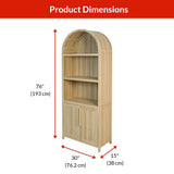 Stratford Arched Bookcase, Oak R0K4 - product image 3