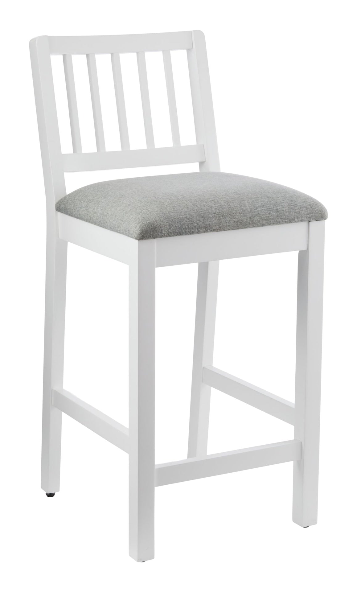 Theo Wooden Counter Stool with Footrest, White D4K8 - product image 1