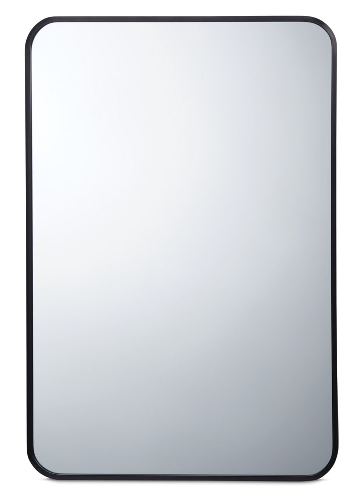 Truro Metal Rectangular Wall Mirror, Black, 20 x 30-in Q6J2