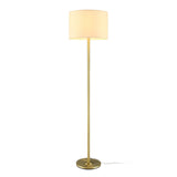 White Drum Shade Floor Lamp, 16-in, Metallic Gold/Matte Brass C5Y0 - product image 1