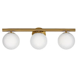 Winslow 3-Light Vanity Light Fixture with Opal Glass Shades, Brushed Gold C0F3 - product image 1
