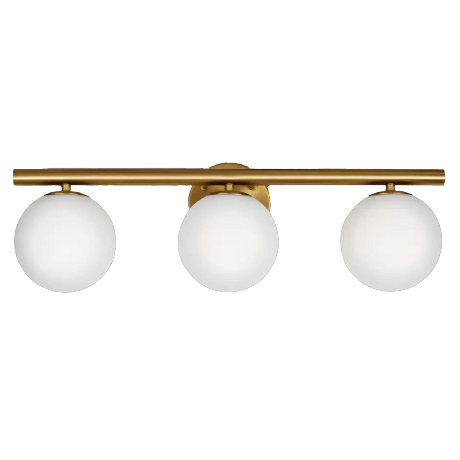Winslow 3-Light Vanity Light Fixture with Opal Glass Shades, Brushed Gold C0F3 - product image 1