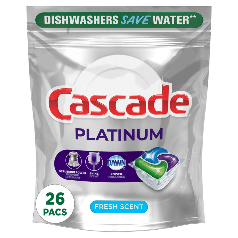 Platinum Action Pacs Dishwasher Detergent, Fresh Scent, 26-ct A6X2