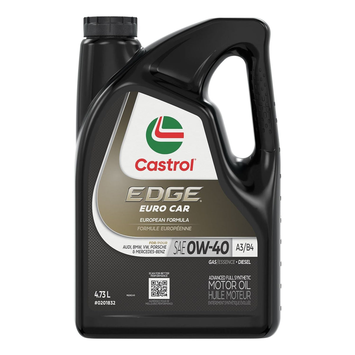 EDGE Euro 0W40 A3/B4 Advanced Synthetic Engine/Motor Oil, 5-L R5Y1 - product image 1