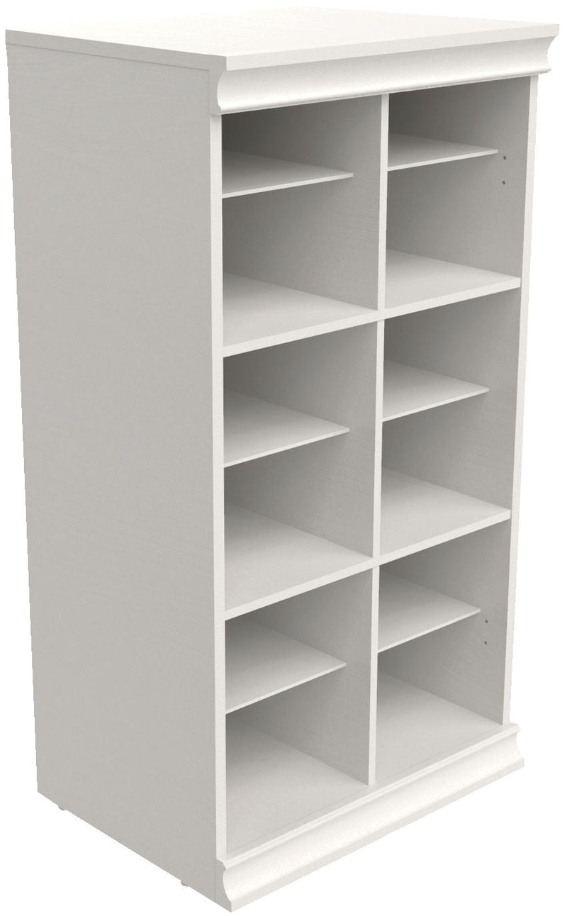 Modular Adjustable Divided Storage Shelves/Unit, White Q4C5