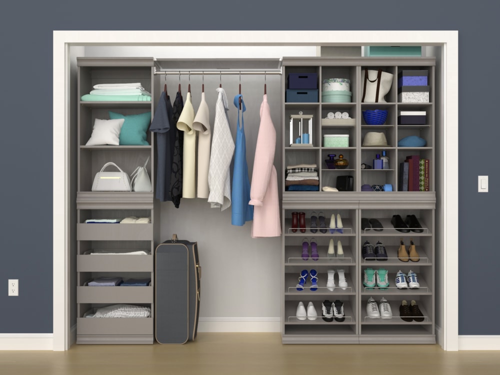Modular Stackable Closet Storage Shelf Unit, Taupe Q7W1 - product image 4