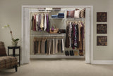 Wire Shelf Track Closet Organizer Kit, White, 5 x 8-ft Y7M7 - product image 1