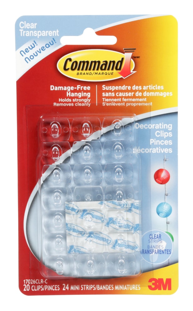 Clear Décor Clips and Strips, Damage Free Hanging P2C5