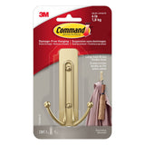 Large Satin Brass Hook, 17036BR-EF | 1 Hook, 1 Strip per Pack B9O3 - product image 1