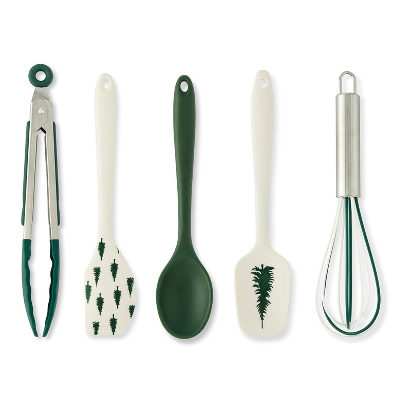 Home Evergreen Stain-Resistant Mini Utensils Set, 5-pc S3L1