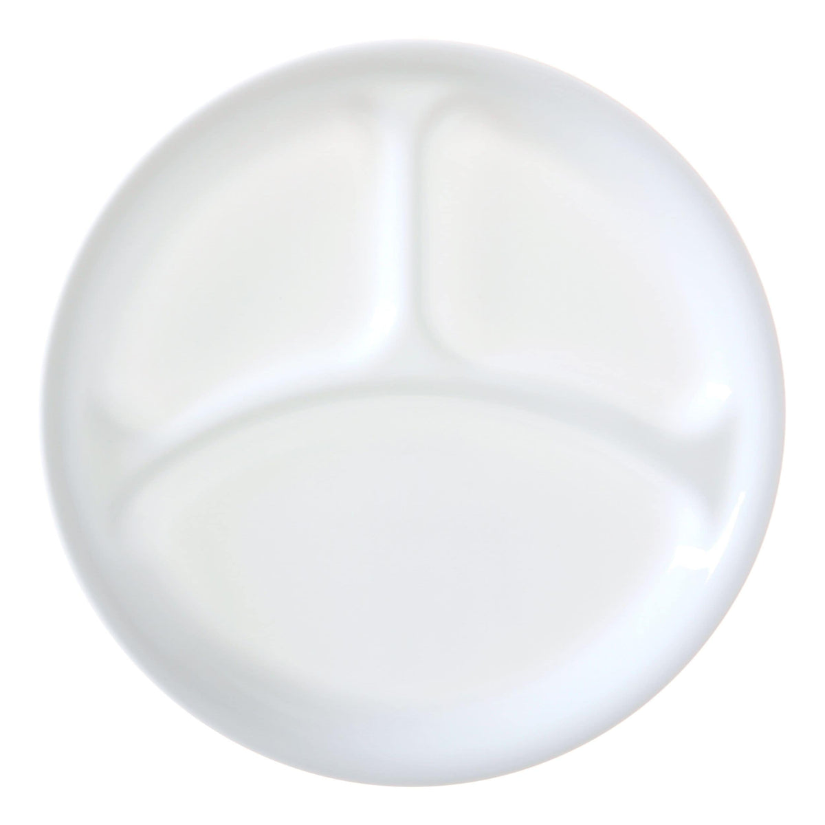 Glass Divided Dinner Plate, 10.25-in, White B2X4 - product image 1