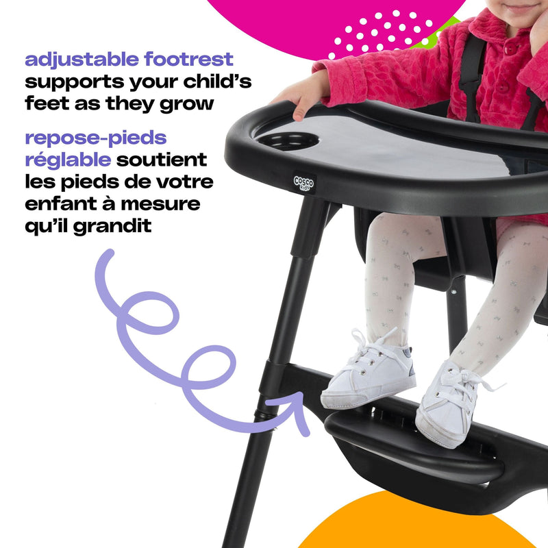 Black Canteen High Chair with Adjustable Footrest K1K4