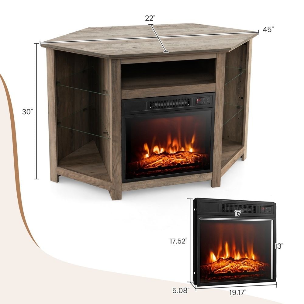 Fireplace TV Stand with Led Lights and 18" H4U6 - product image 8