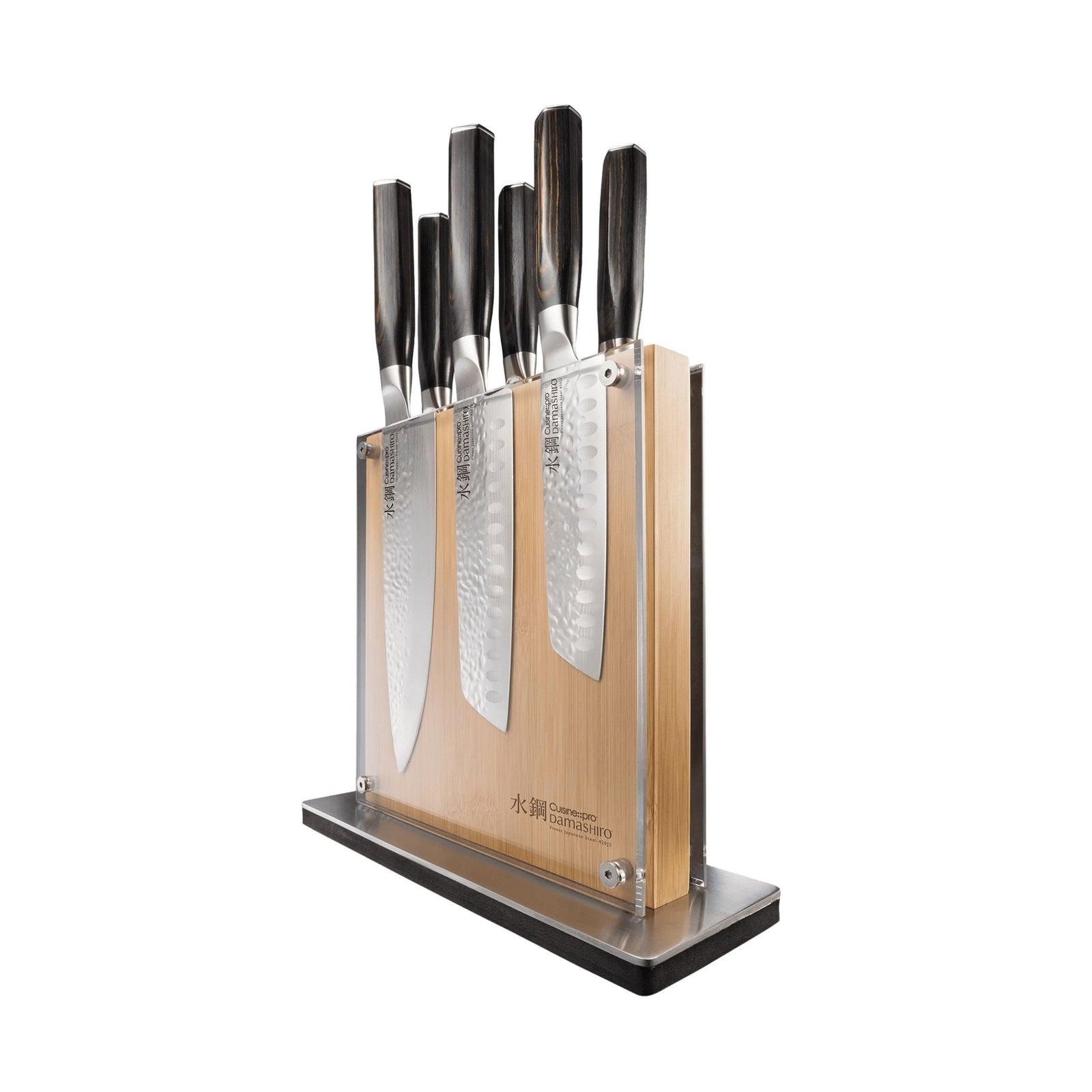 PRO DAMASHIRO EMPEROR SHI 7PC KNIFE BLOCK D5C6 - product image 1