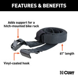 18050 Support Strap Stabilizer For Hitch-Mounted Bike Rack, 61-in, Black F1O0 - product image 3