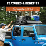 18122 Quick-Release Roof Rack Crossbars, Black Steel, Select Wrangler JK S5F6 - product image 3
