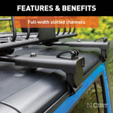 18122 Quick-Release Roof Rack Crossbars, Black Steel, Select Wrangler JK S5F6 - product image 4
