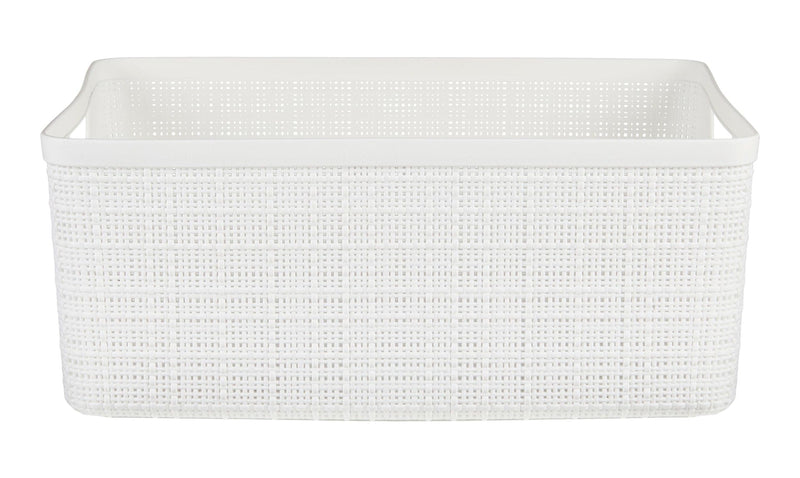 Medium Jute Weave Nesting Storage Basket, White X0Q7