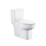 1-Piece Elongated Toilet Bowl with Soft Close, White, 3.8/4.8-L H2U7 - product image 1