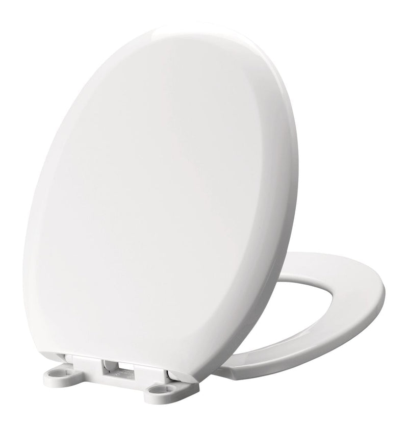 Plastic Slow Close Round Toilet Seat, Antibacterial I9Y5