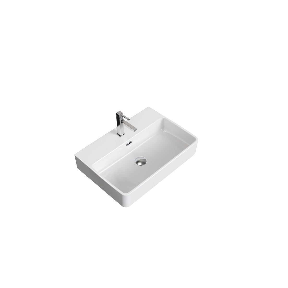 Scratch-Resistant Rectangle Vessel Sink, White, 23.6-in x 16.5-in I9H0 - product image 1