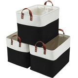Jumbo Foldable Storage Basket, 42-L, 3-pk, Black E5F5 - product image 1